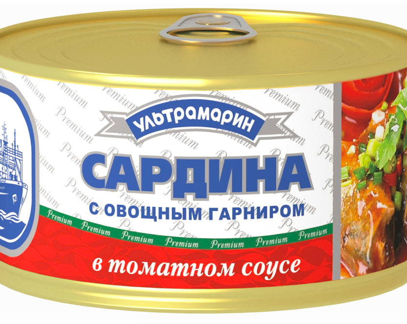 Сардина куски с овощным гарниром в томатном соусе 240 гр