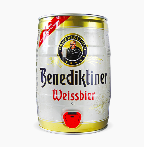 ПИВО БЕНЕДИКТИНЕР ВАЙСБИР 5.4% 5.0 Германия (землиГессен) 5Л